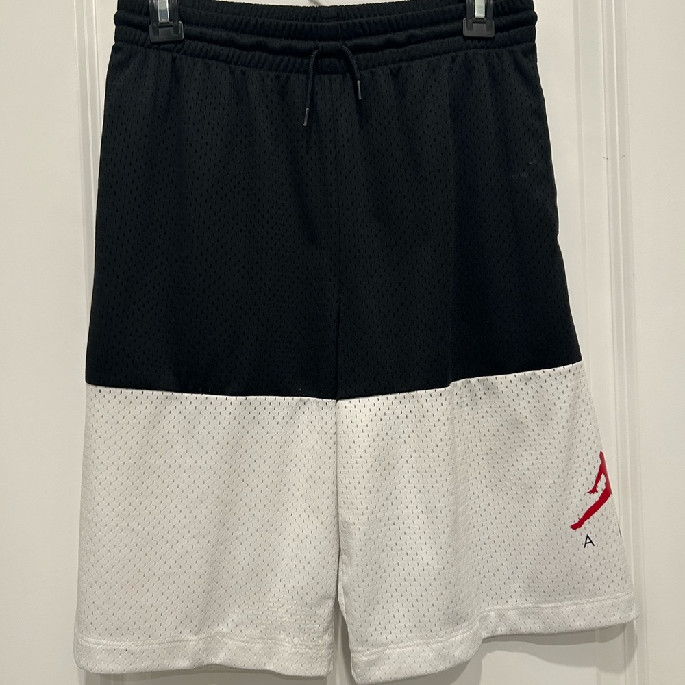Jordan Black and White Basketball Shorts with Jumpman Logo